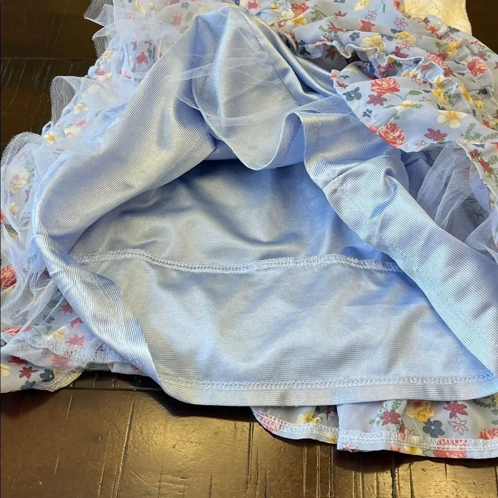 OshKosh girl size 8 Light Blue Denim Kids Overall dress and Beauties girly dress